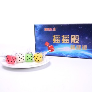 cube dice shape lollipop hard candy