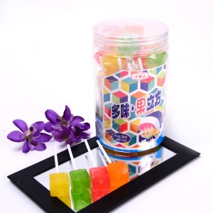 16g Colorful Dice Shape Fruity Flavors Cube Lollipop