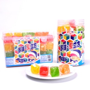 16g Colorful Dice Shape Fruity Flavors Cube Lollipop