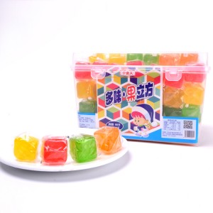 16g Colorful Dice Shape Fruity Flavors Cube Lollipop