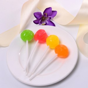 OEM 16g  Multi-Colored Fruity Flavor Ball Shape Lollipop