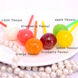 10g multi-color fruity flavor ball shape lollipop