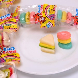 Wholesale Bulk Halal Hamburger Shape Sweet Jelly Burger Gummy Candy