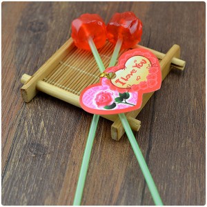 10g Double Rose shape lollipop Happyday love rose lollipop fruit flavor hard candy manufacturer factory price