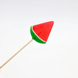 16-19g Watermelon Shape lollipop fruit shapes confectionery hard candy factory price