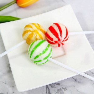 17g colorful ball shape lollipop sweet supplier factory price halhal sweet candy maufacturer