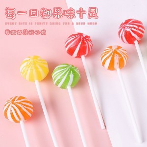 17g colorful ball shape lollipop sweet candy manufacturer factory price fruit flavor