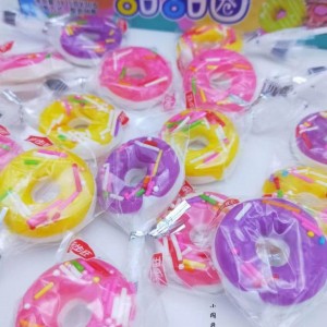 Doughnut shape lollipop halal mix fruit flavor hard candy kid snacks