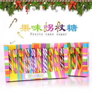 custom gift box packing fruity flavor candy canes