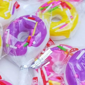 Doughnut shape lollipop halal mix fruit flavor hard candy kid snacks