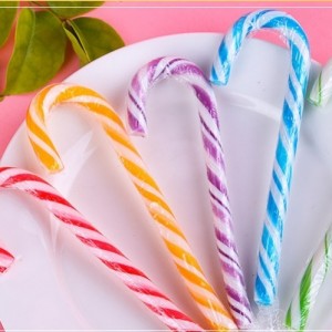 12G halal swril assorted fruit candy canes stick hard stick fruit candy wholesale