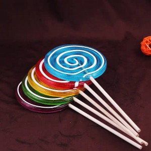 80G big crystal lolly pop flat lollipop