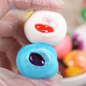 3D eyeball soft gummi candy fruit jam filled soft gummy ball candy