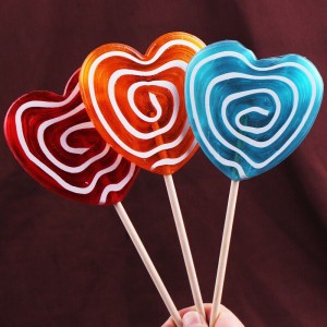 80G big crystal lolly pop flat lollipop