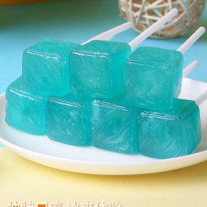 15g Cube Shape lollipop Halal hand made mint flavor cube dice lollipop hard candy manufacturer