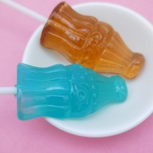 16G Bottle Shape lollipop Customized halal fruit flavor cola drink bottle shape lollipop hard candy manufacturer