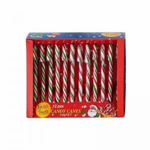 10g Colorful Candy Cane custom gift box packing fruity flavor candy canes supplier factory price