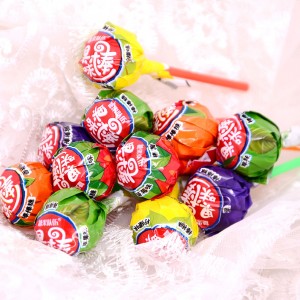 10g multi-color fruity flavor ball shape lollipop