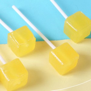 15g Cube Shape lollipop Halal hand made mint flavor cube dice lollipop hard candy manufacturer