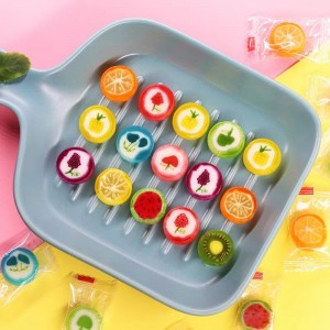 2g Small Fruit Slice Candy Cute and Creative Fruit Sliced Lollipop Hard Candies For Wholesale