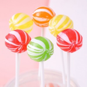 17g colorful ball shape lollipop sweet candy manufacturer factory price fruit flavor