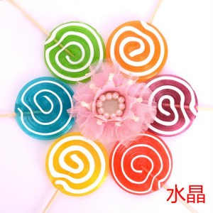 80G big crystal lolly pop flat lollipop