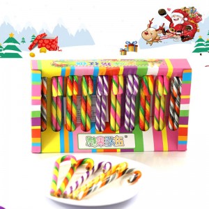 custom gift box packing fruity flavor candy canes