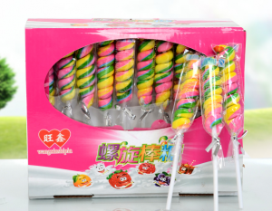 15g Twist Swirl Lollipops Multicolor Rainbow Sweets Lollipop