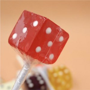 28g Dice shape lollipop Funny Bonbon Multi Colour And Flavor Dice Shaped Lollipop manufacturer supplier