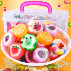 2g Small Fruit Slice Candy Cute and Creative Fruit Sliced Lollipop Hard Candies For Wholesale