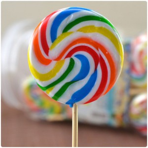 30g Round Shape Handmade Crystal rainbow colorful lollipop rotating colorful big rainbow lollipop candy candy lollipop