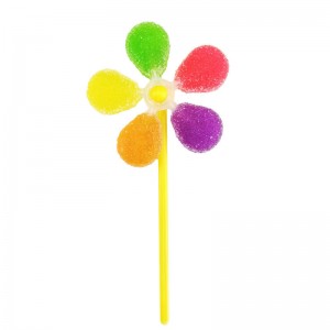 25g Windmill Shape Gummy Soft Candy Fruity toy candy Windmill shape mixed flavors colorful sweet gummy candy manufacturer