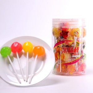 OEM 16g  Multi-Colored Fruity Flavor Ball Shape Lollipop